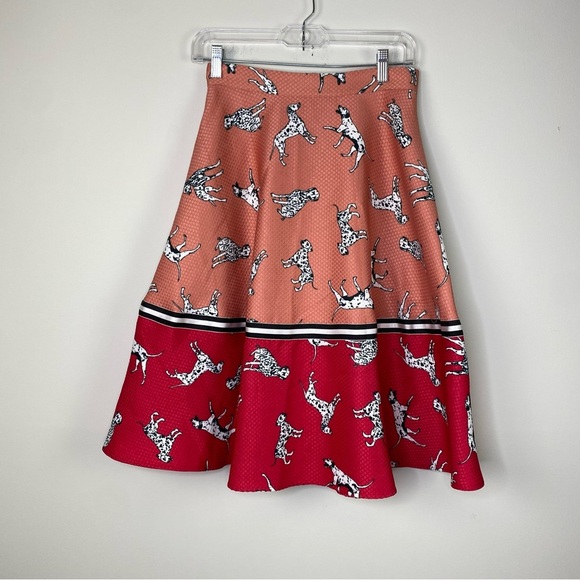 Anthropologie Dalmatian dog novelty print Retro skirt size 2 - Picture 11 of 14